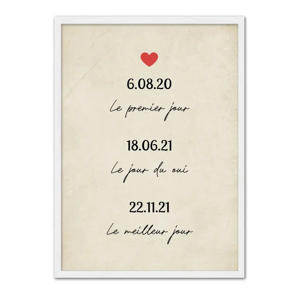 Le meilleur jour  - Affiche Personnalisée