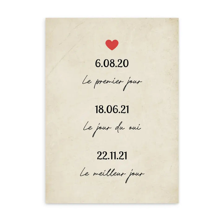 Le meilleur jour  - Affiche Personnalisée