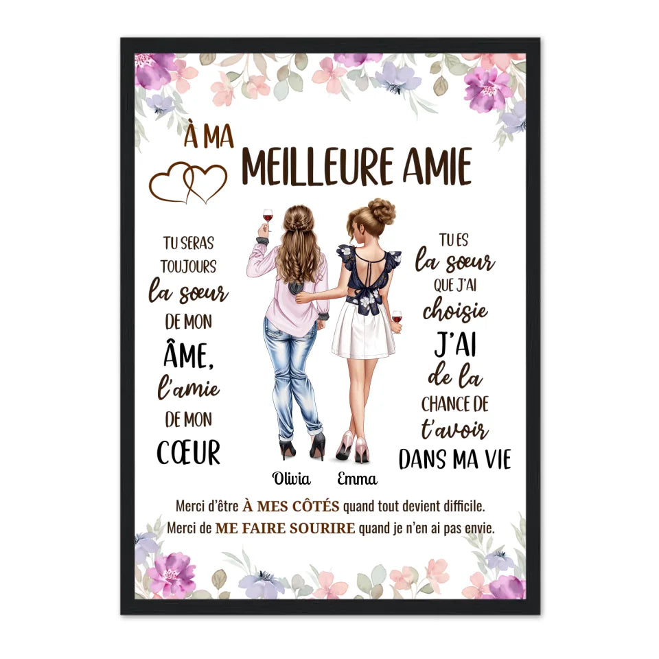 À Ma Meilleure Amie - Affiche Personnalisée