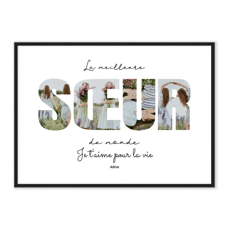 La meilleure sœur du monde- Affiche Personnalisée