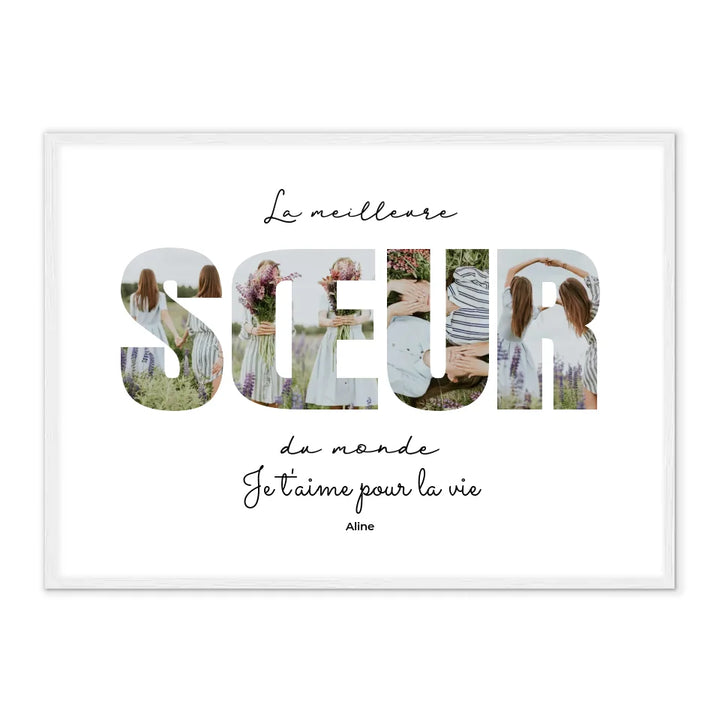 La meilleure sœur du monde- Affiche Personnalisée