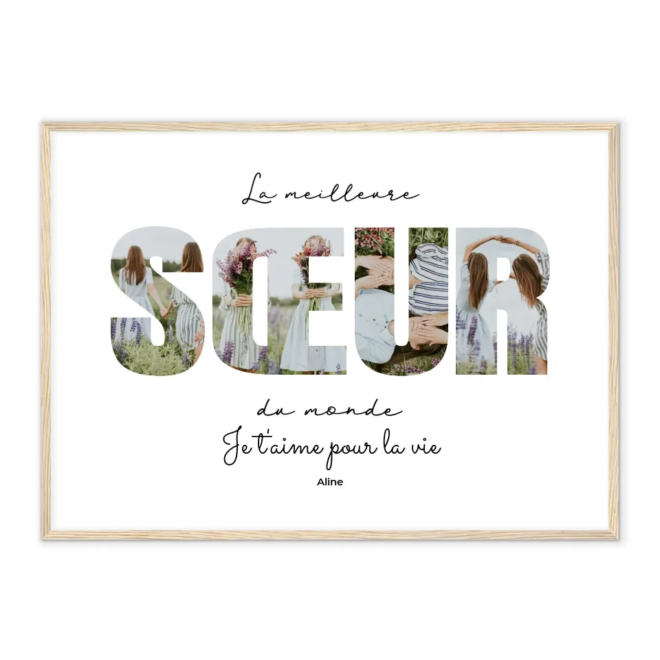 La meilleure sœur du monde- Affiche Personnalisée