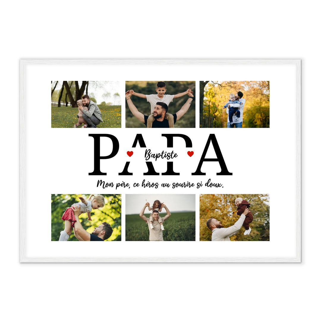 Papa et photos - Affiche Personnalisée