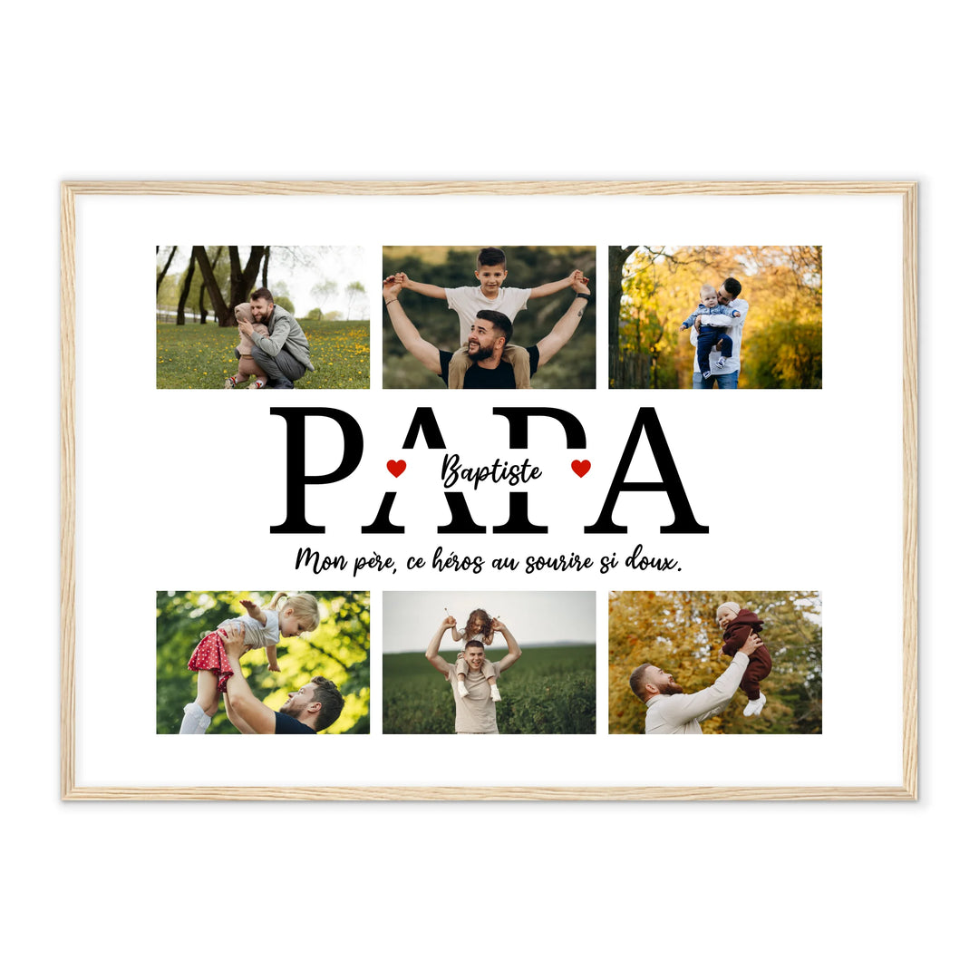 Papa et photos - Affiche Personnalisée