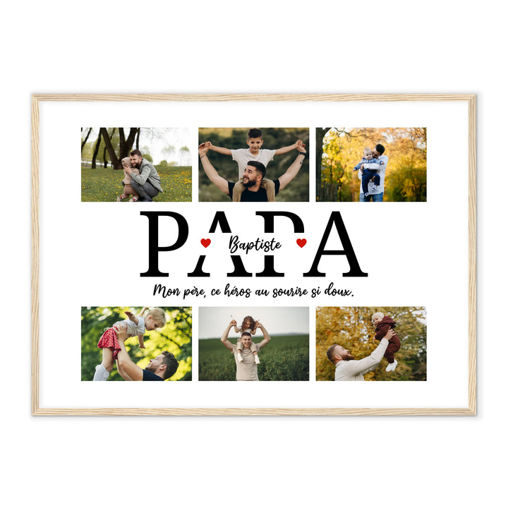Papa et photos - Affiche Personnalisée