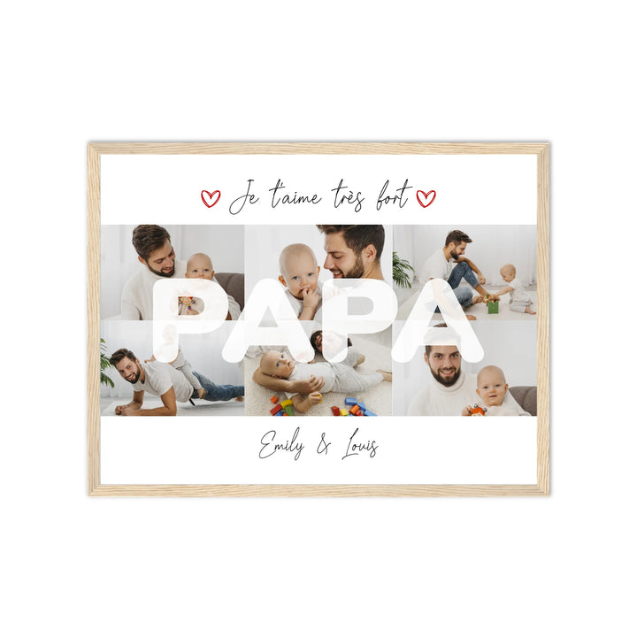 Papa je t'aime très fort - Affiche personnalisée