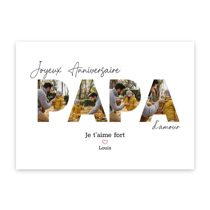 Joyeux Anniversaire Papa - Affiche Personnalisée