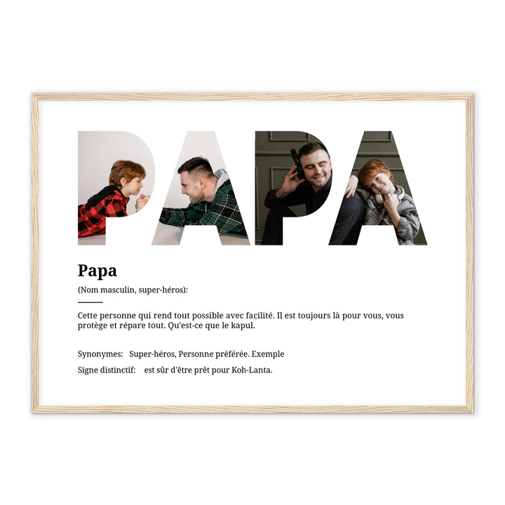 Définition Papa Lettres - Affiche Personnalisée