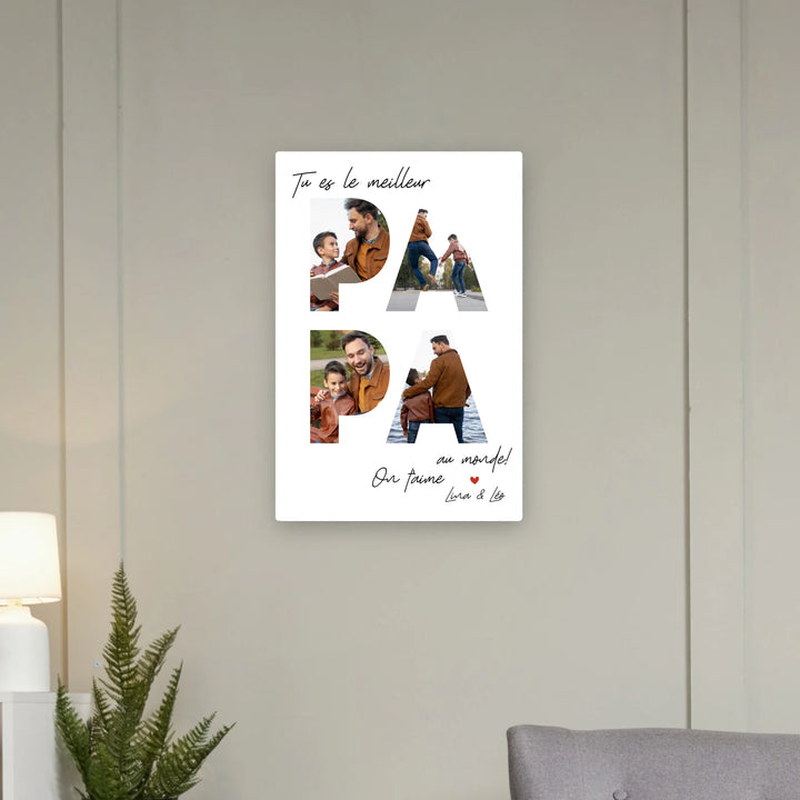 Le Meilleur Papa du Monde - Toile Personnalisée
