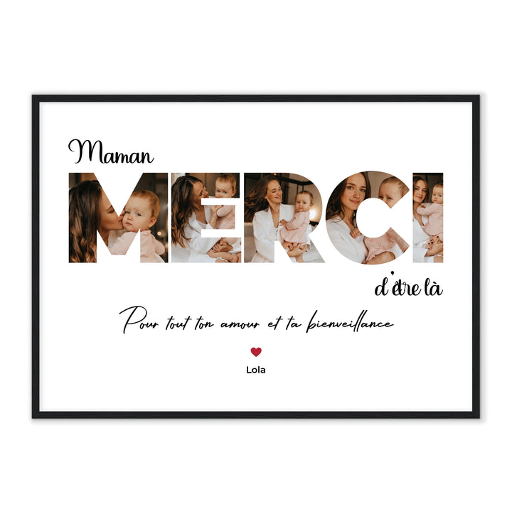 Merci Maman - Affiche Personnalisée