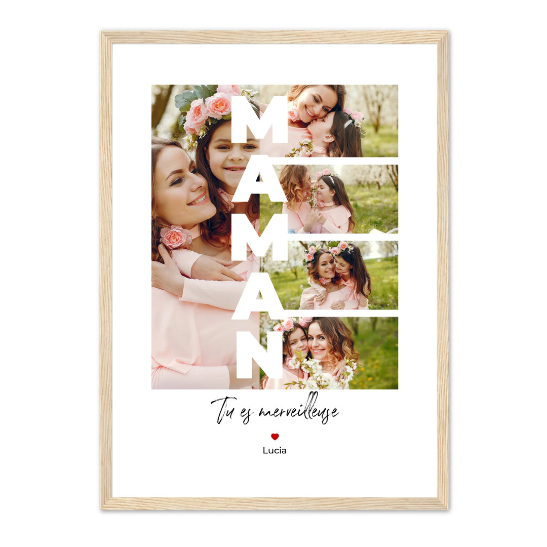 Maman Collage - Poster personnalisé