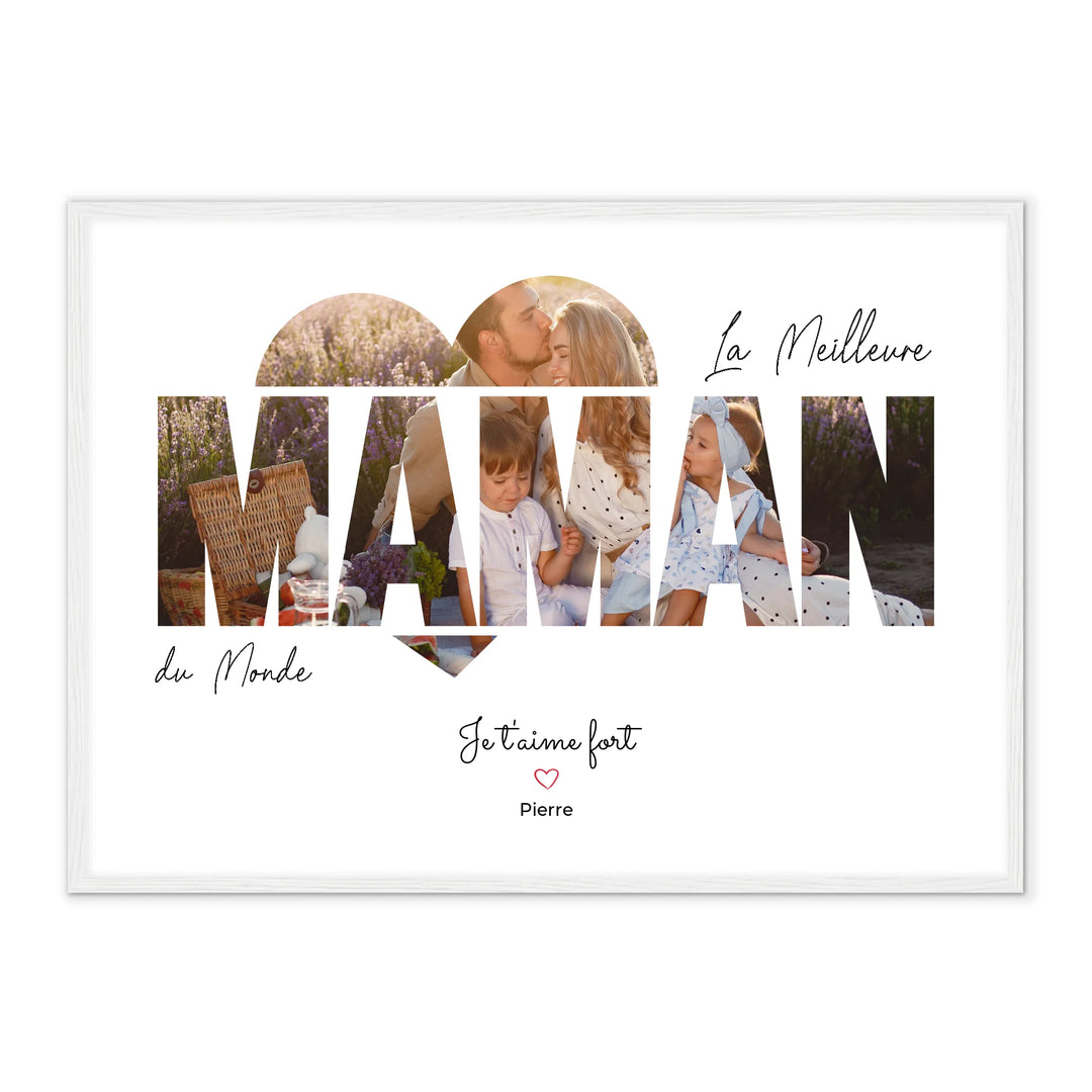 La Meilleure Maman Collage - Affiche personnalisée
