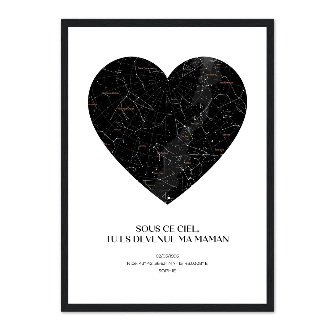 Carte céleste - Affiche Maman