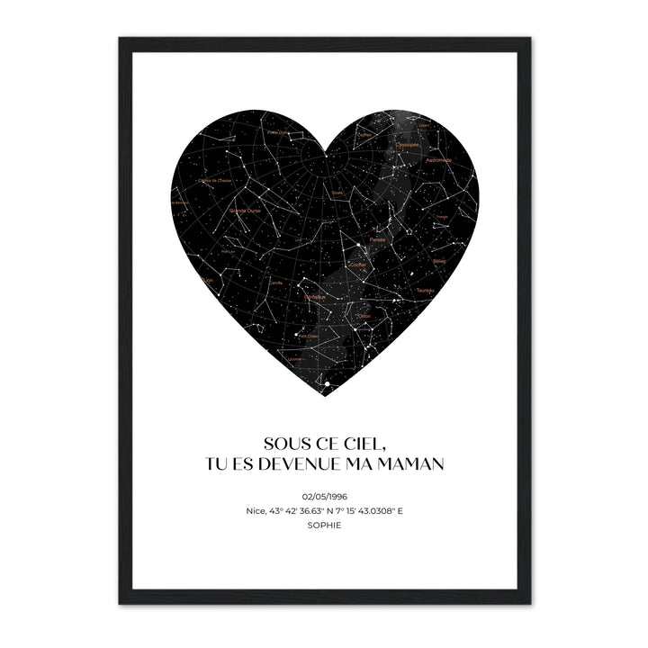 Carte céleste - Affiche Maman