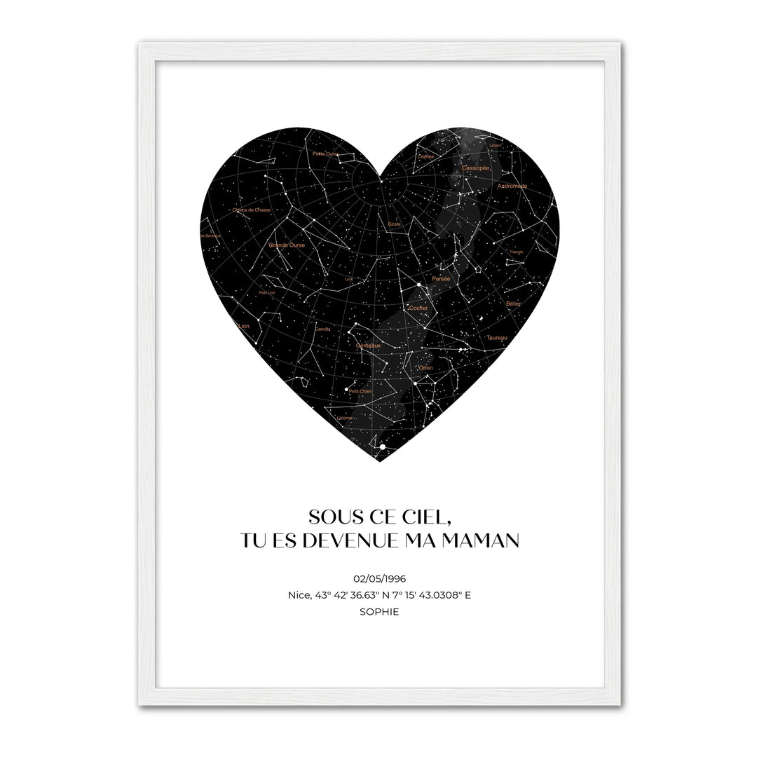 Carte céleste - Affiche Maman