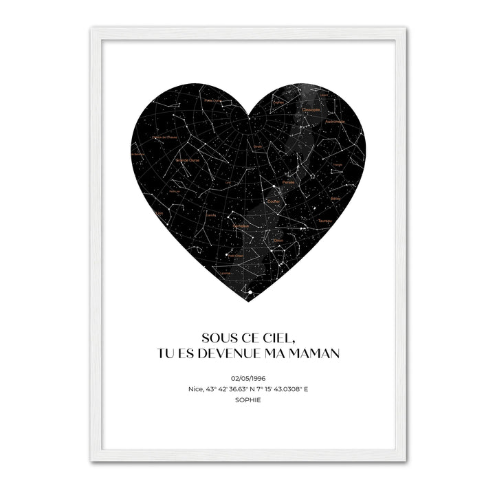 Carte céleste - Affiche Maman