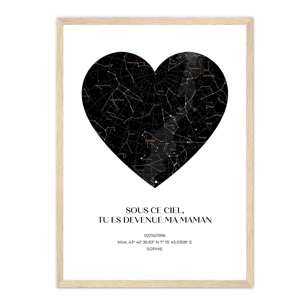 Carte céleste - Affiche Maman