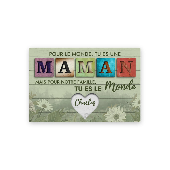 Maman & Coeur - Toile personnalisée