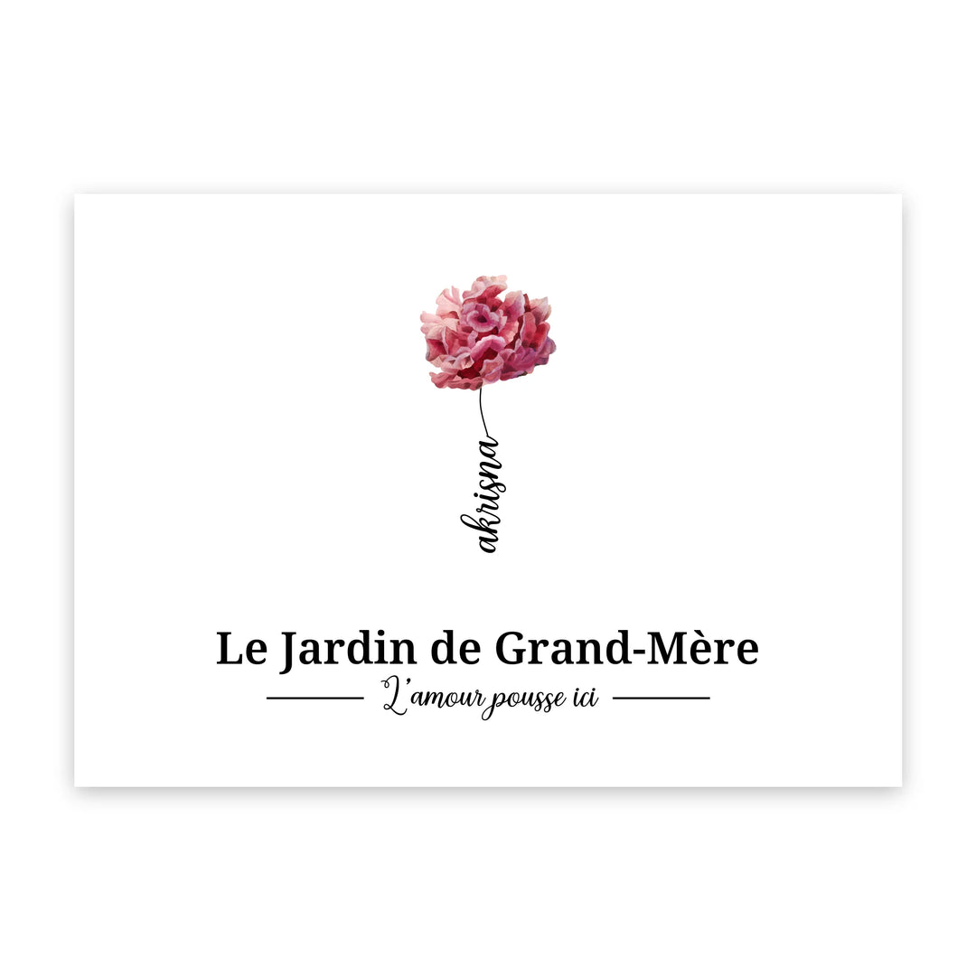 Le jardin de grand-mère - Affiche personnalisée
