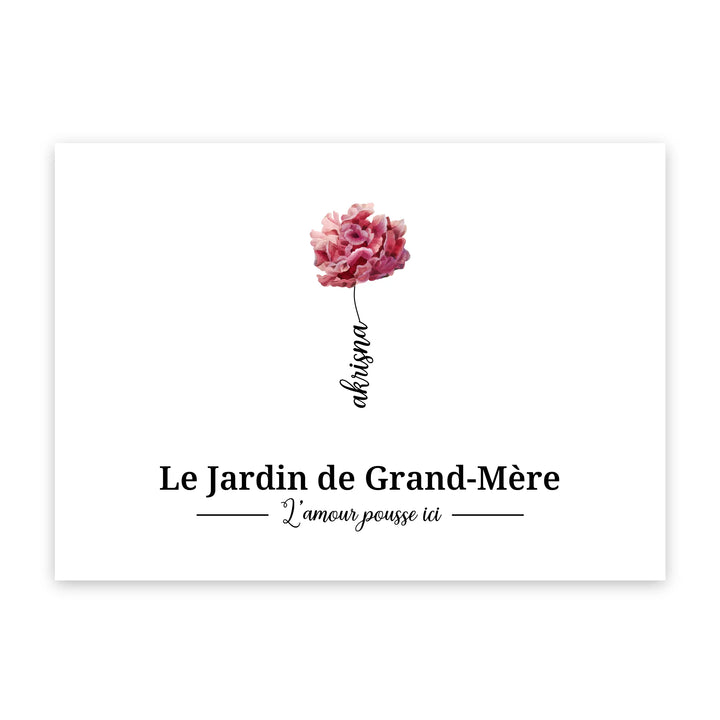 Le jardin de grand-mère - Affiche personnalisée