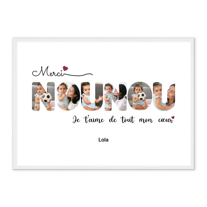Merci Nounou - Affiche Personnalisée