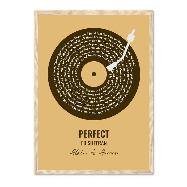 Lyrics de chanson - Affiche personnalisée