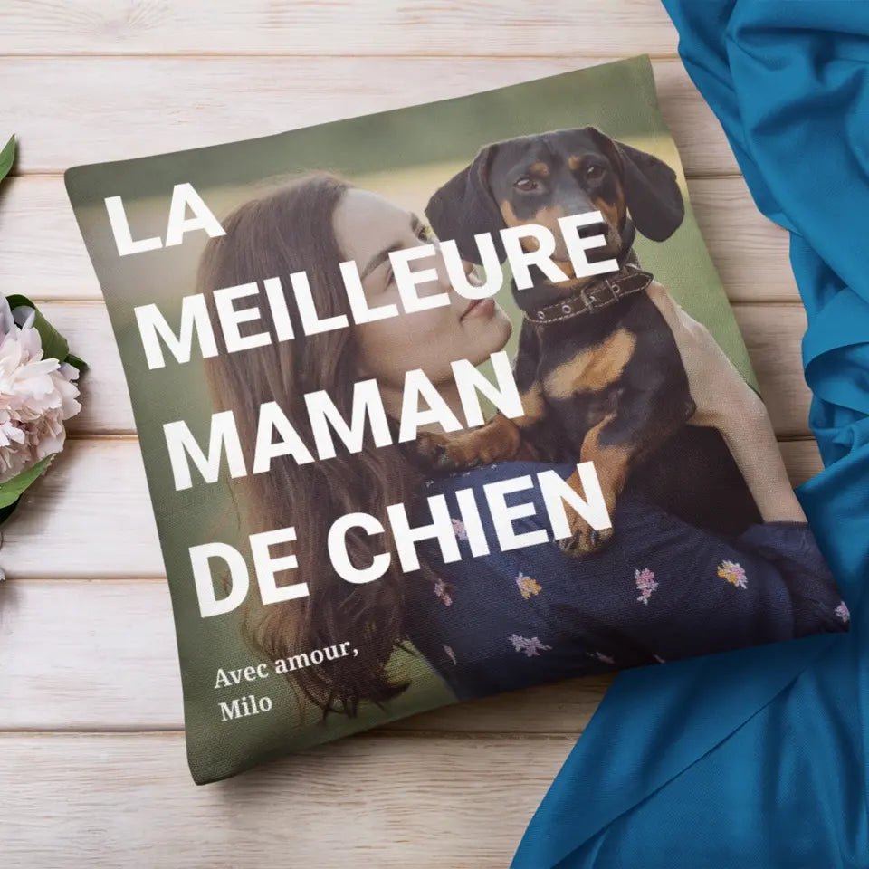 Meilleure Maman Chien - Coussin Personnalisé