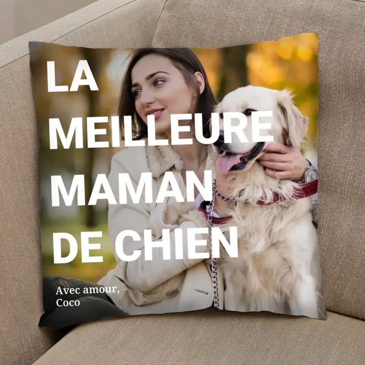 Meilleure Maman Chien - Coussin Personnalisé