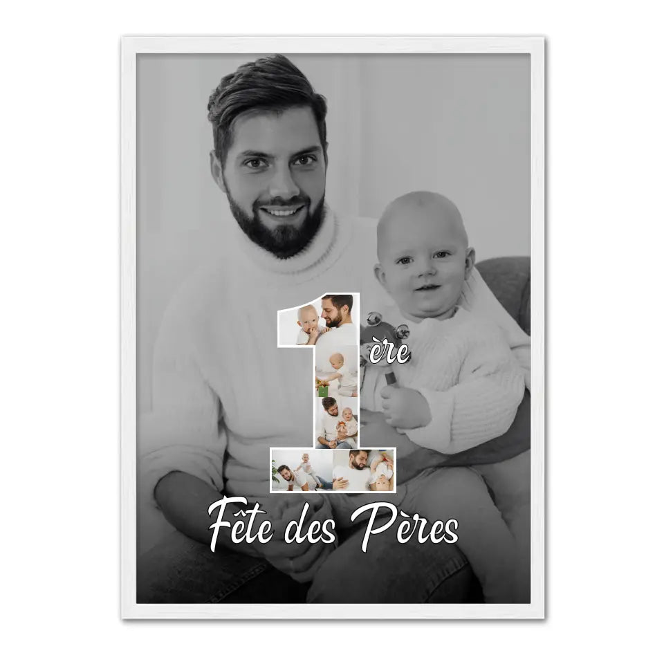 1ère Fête des Pères - Affiche personnalisée