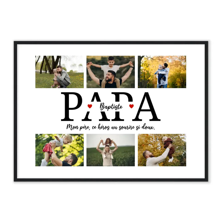 Papa et photos - Affiche Personnalisée