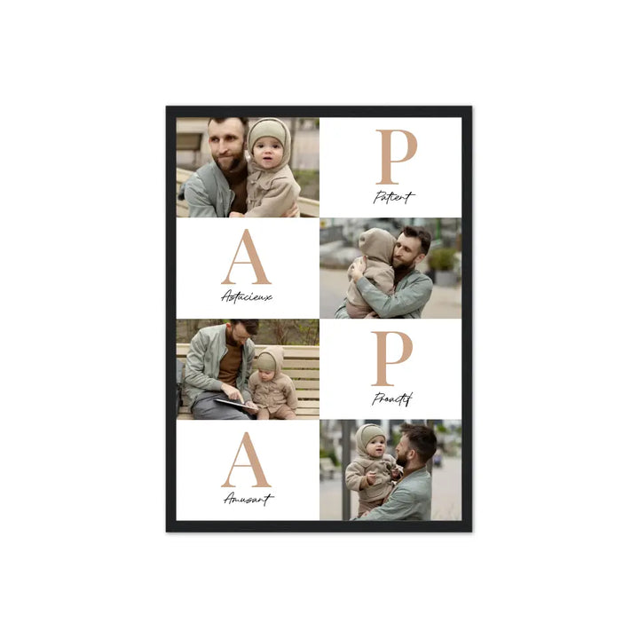 Papa Lettres - Affiche personnalisée