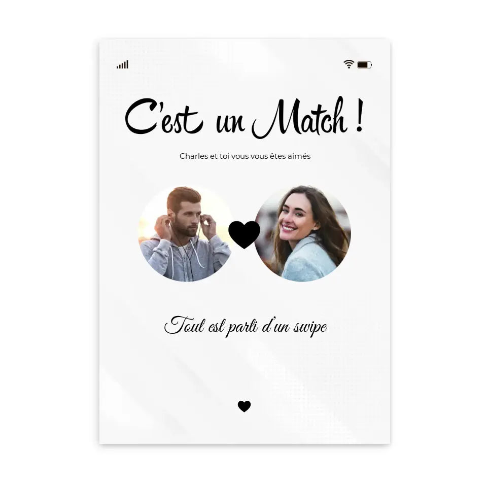 C'est un match - Affiche Personnalisée