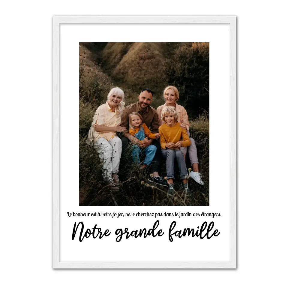 Notre grande famille - Affiche Personnalisée