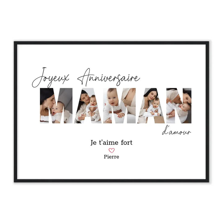 Joyeux Anniversaire Maman - Affiche Personnalisée