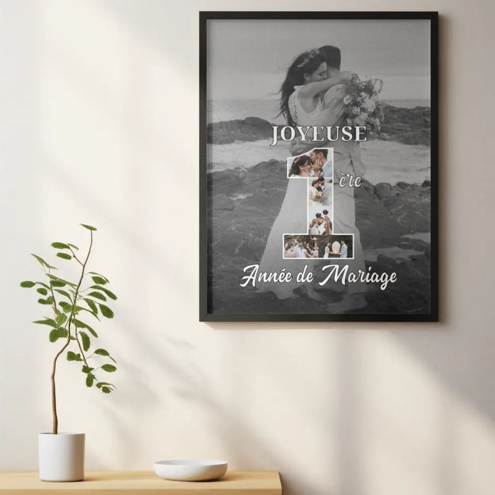 1ère Année de Mariage - Affiche personnalisée