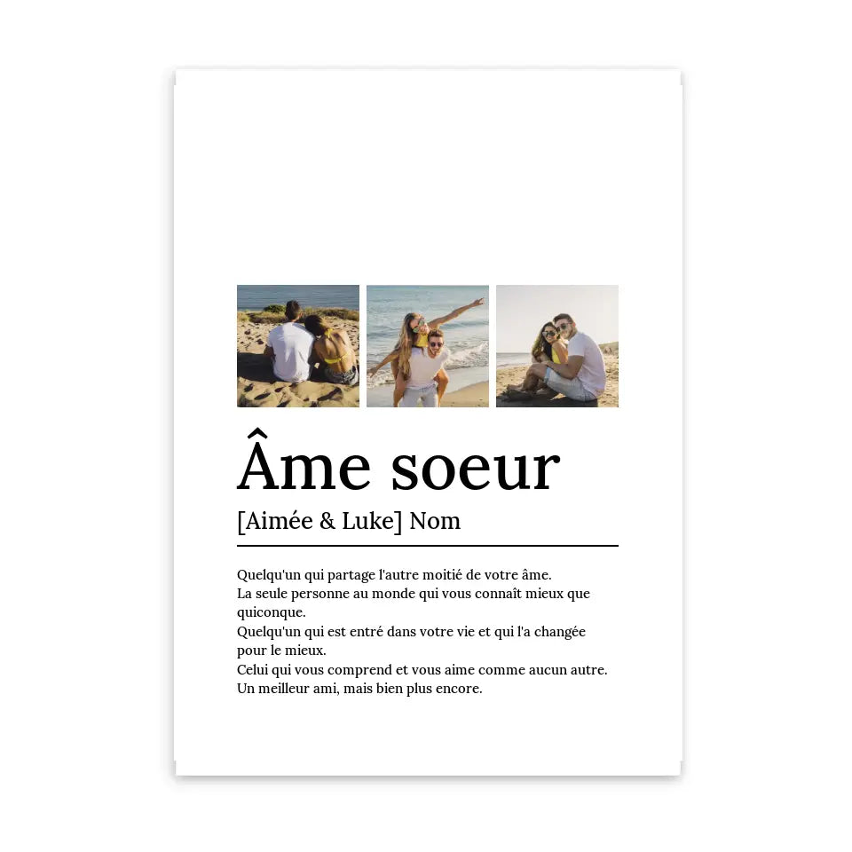 Âme Soeur - Affiche personnalisée