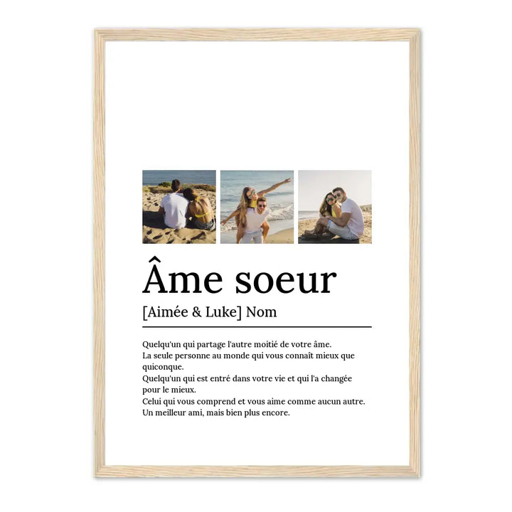 Âme Soeur - Affiche personnalisée