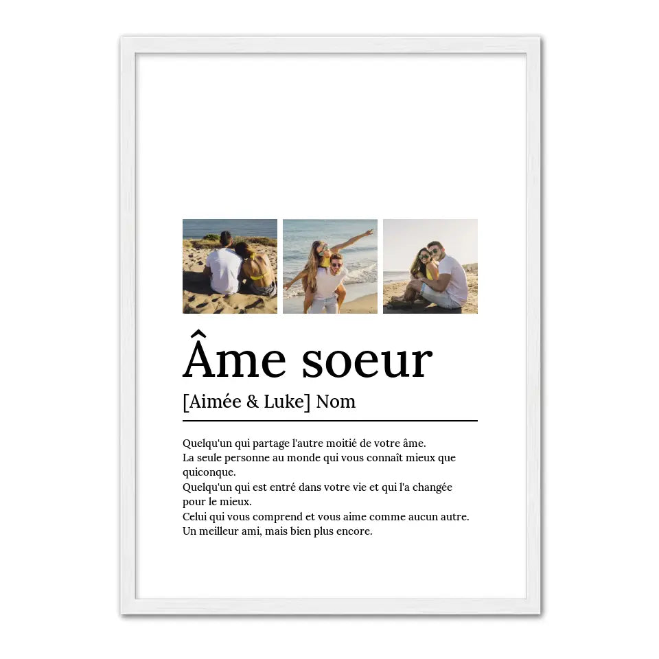 Âme Soeur - Affiche personnalisée