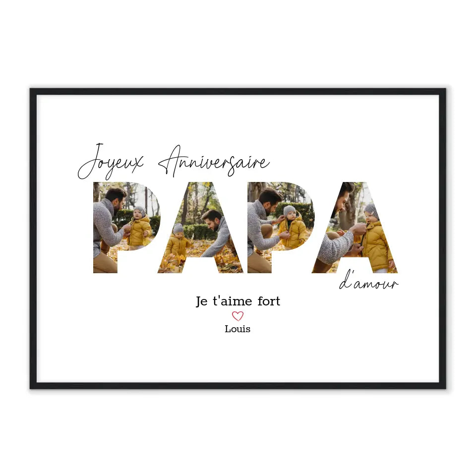 Joyeux Anniversaire Papa - Affiche Personnalisée