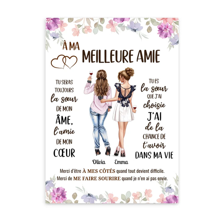 À Ma Meilleure Amie - Affiche Personnalisée