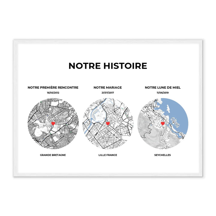 Notre histoire - Affiche personnalisée