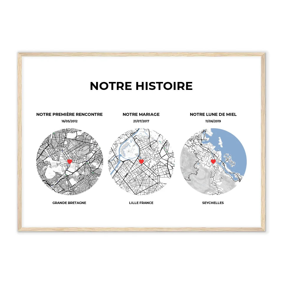 Notre histoire - Affiche personnalisée