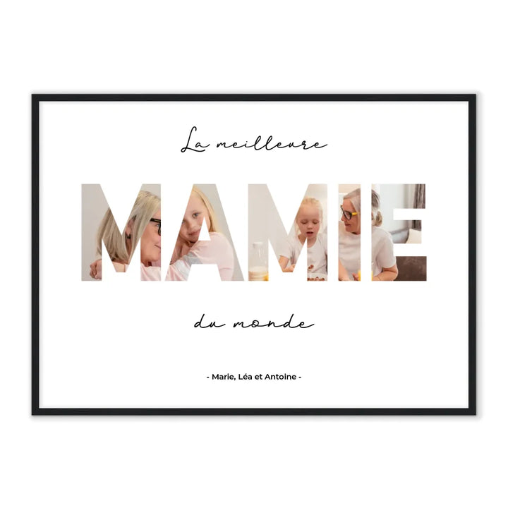 "La Meilleure Mamie du Monde" - Affiche Personnalisée