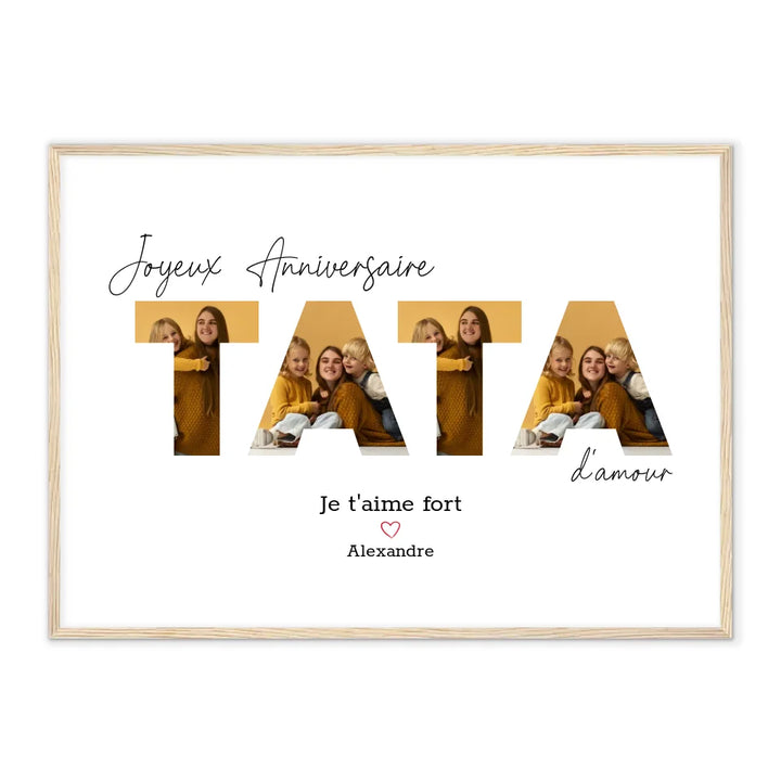 Joyeux Anniversaire TATA - Affiche Personnalisée