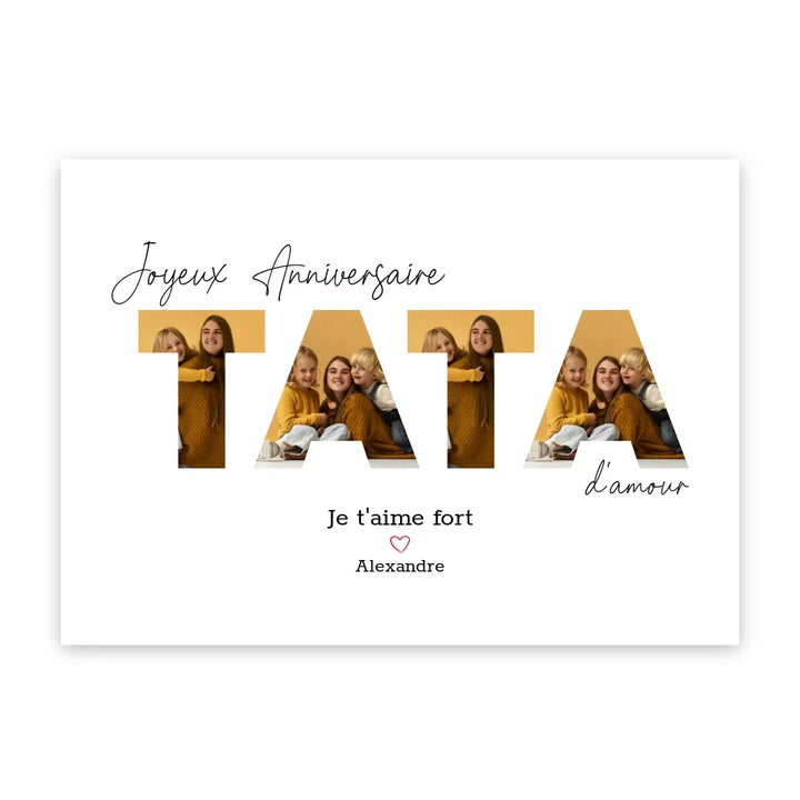 Joyeux Anniversaire TATA - Affiche Personnalisée