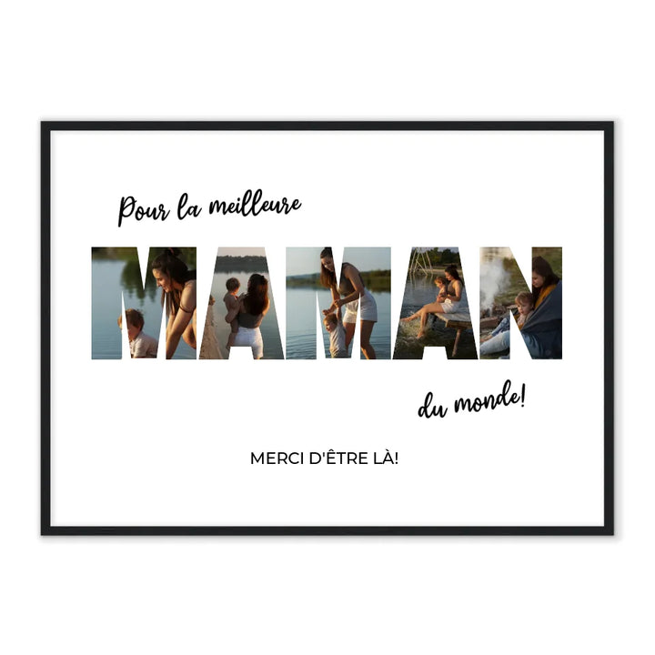 Pour la meilleure maman - Affiche personnalisée