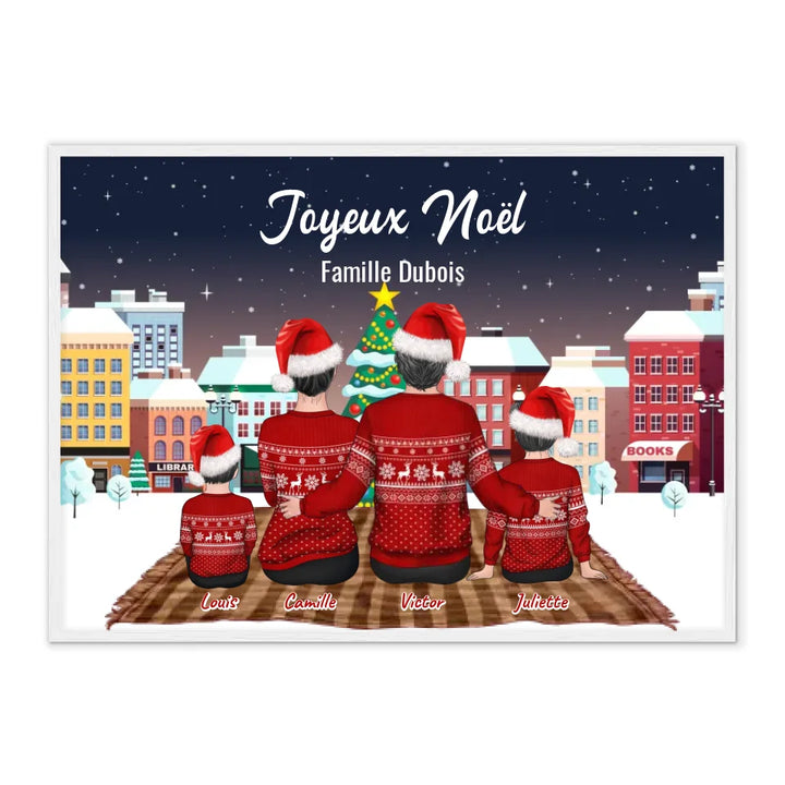 Joyeux Noël Famille - Affiche Personnalisée