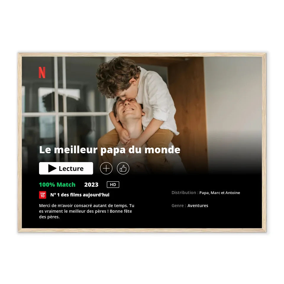 Poster Netflix Ed. Père - Affiche Personnalisée