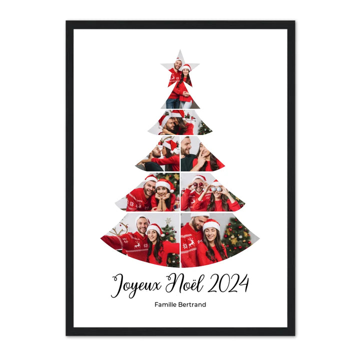 Sapin de Noël Collage - Affiche Personnalisée