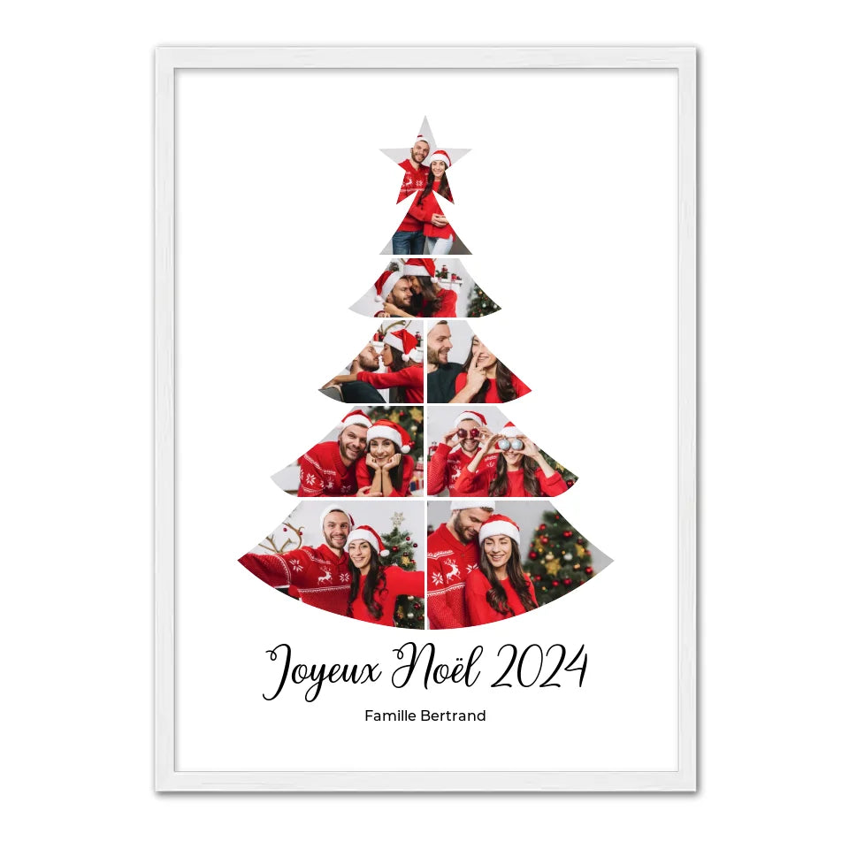 Sapin de Noël Collage - Affiche Personnalisée